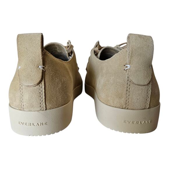 EVERLANE Men 12 Shoes Desert Tan Pebble Suede Leather Comfort Loafer Laces NEW - Picture 6 of 9